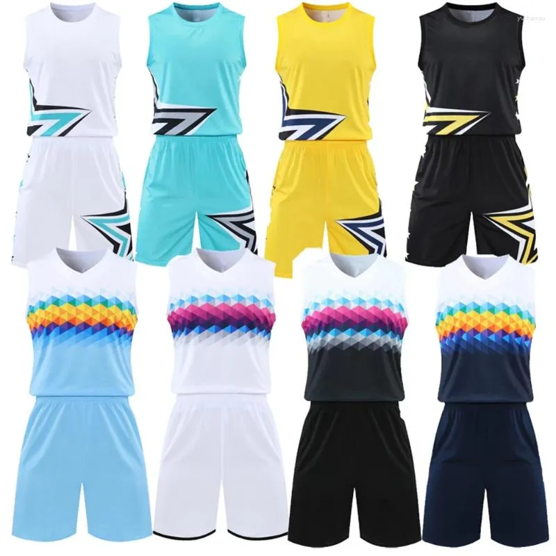 Fatos masculinos e uniformes femininos juventude verão 2023 basquete rápido-seco respirável treinamento esportes terno uniforme universitário