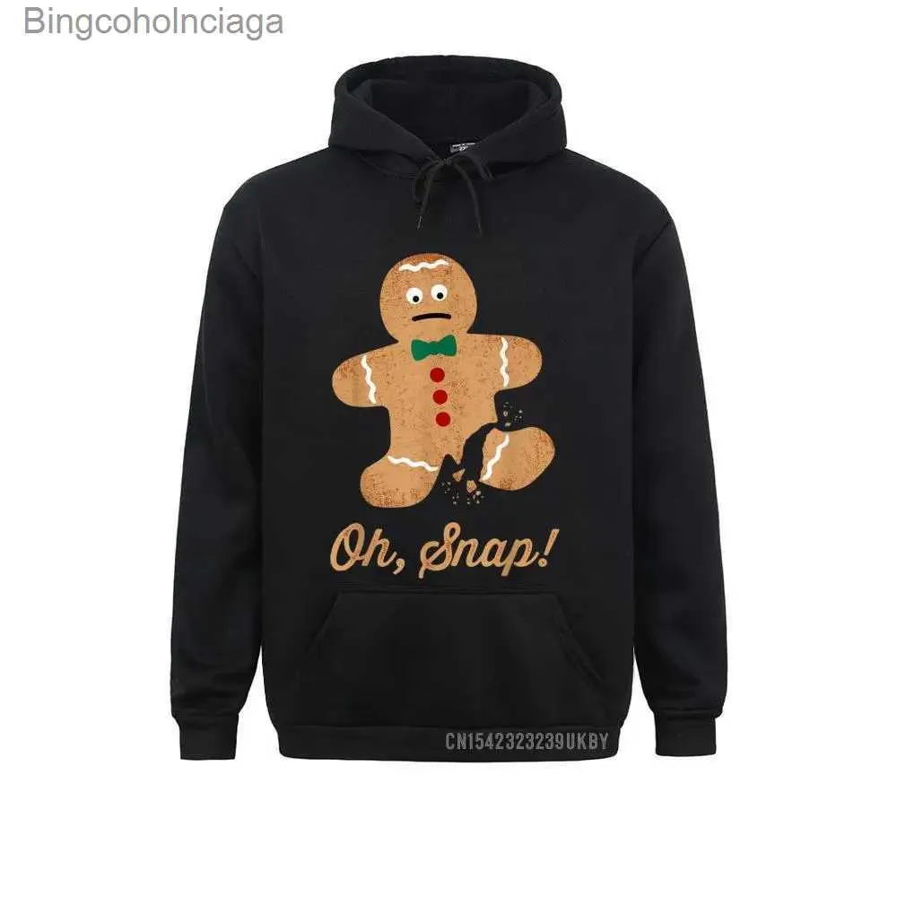 Sweats à capuche pour femmes Sweatshirts Casual Oh Snap Bonhomme en pain d'épice drôle de Noël Sweat à capuche pour hommes Sweatshirts de haute qualité hiver Sweat à capuche à manches longues ClothesL231011