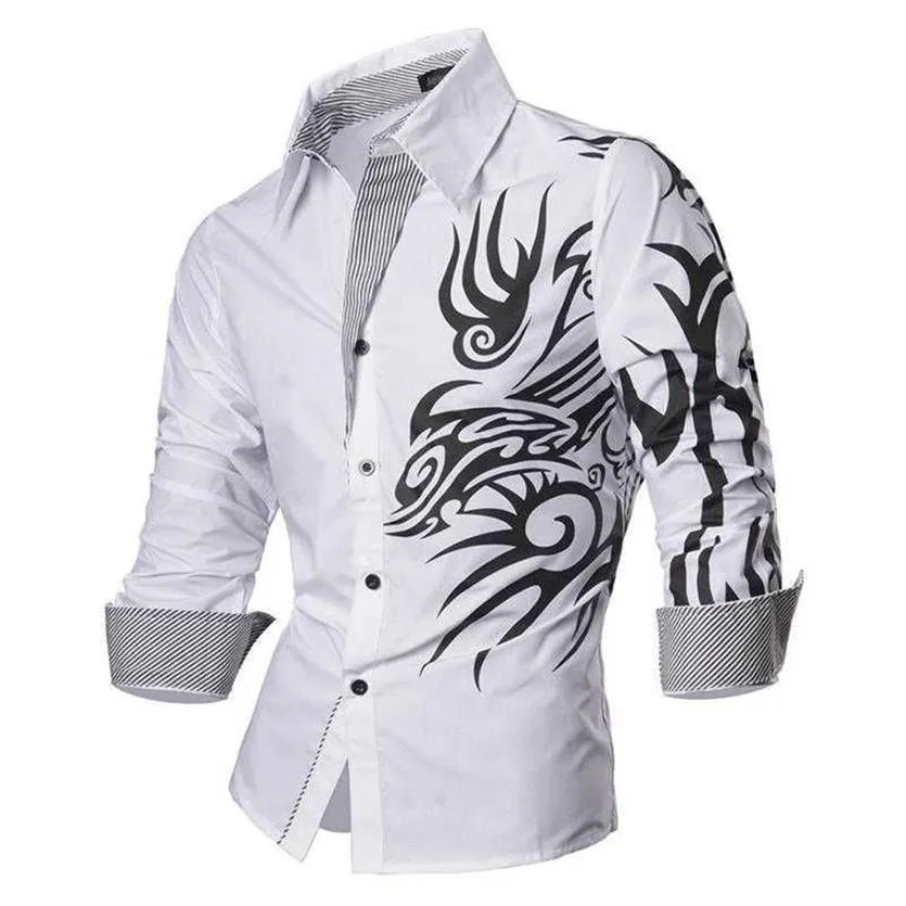 Jeansian vestido de moda masculina camisas casuais botão para baixo manga longa fino ajuste designer z001 branco2 x0611306p
