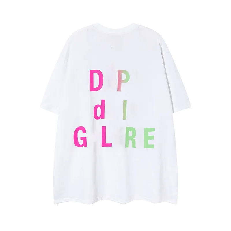 Designer galerias mens camiseta depts mulheres tshirts gráfico tee pintado à mão INS splash carta em torno do pescoço camisetas roupas TS1Q
