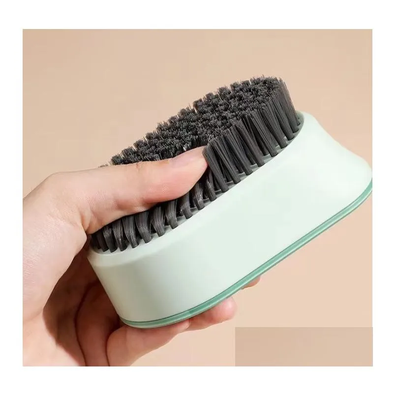 Cleaning Brushes Portable Household Cleaning Brushes Plastic Mtifunctional Soft-Haired Laundry Scrubbing Color Contrast Clothes Shoe C Dhare