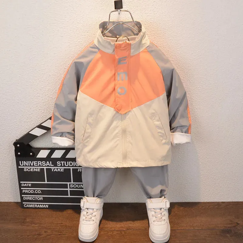 Kleidungssets Frühling Herbst Baby Jungen Mädchen Kleidung Kinder Baumwolle Sport Jacke Hosen Sets Kleinkind Kleidung Kinder Trainingsanzüge 2 Stück für 2-10T 231010