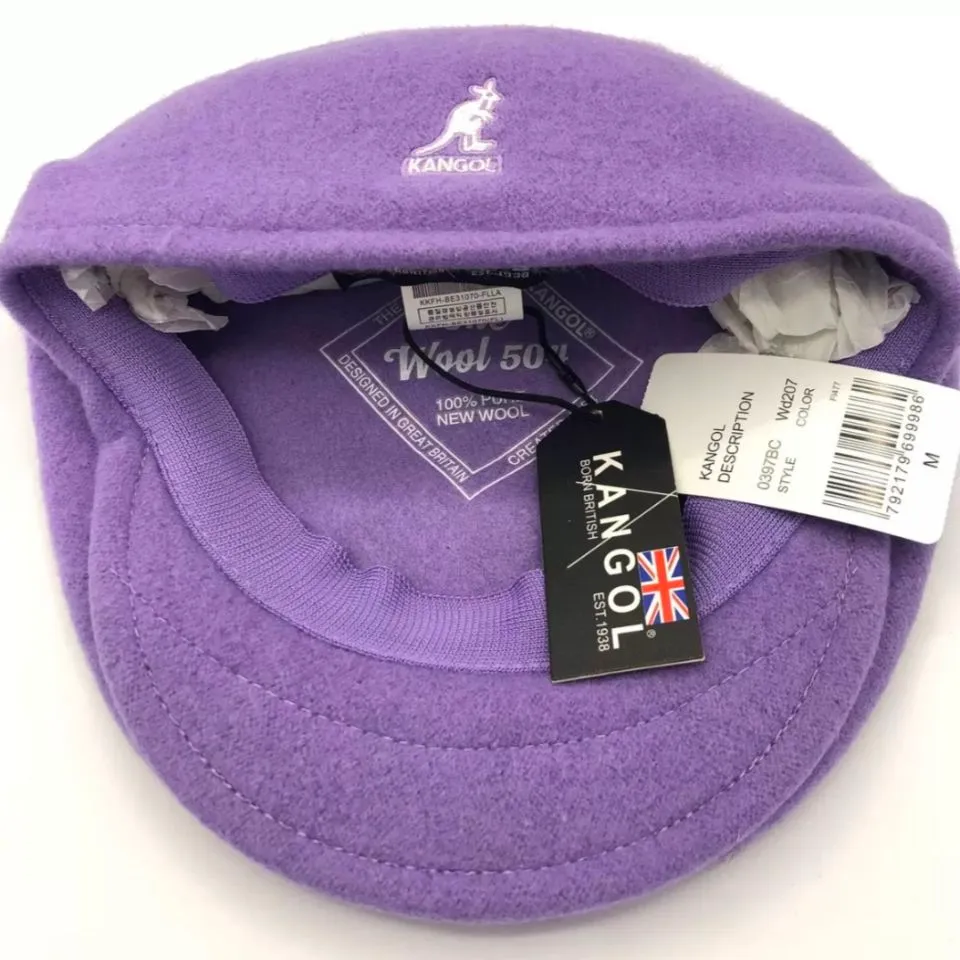 Tiktok Kangaroo Beret Mesh High Edition Wełełna stalowa druk haftowa wełniana czapka wszechstronna