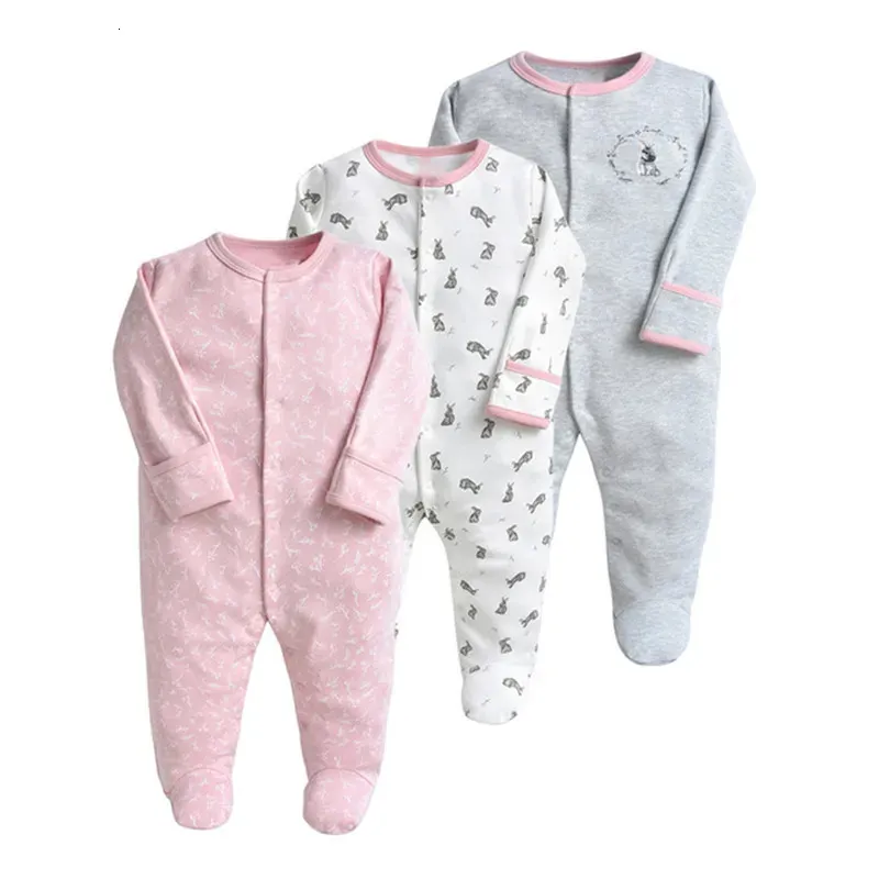 Pagliaccetti 3PCSLot Primavera Autunno Marchi nati Abbigliamento per bambini Neonato Ragazza Cotone Manica lunga 012M 231010