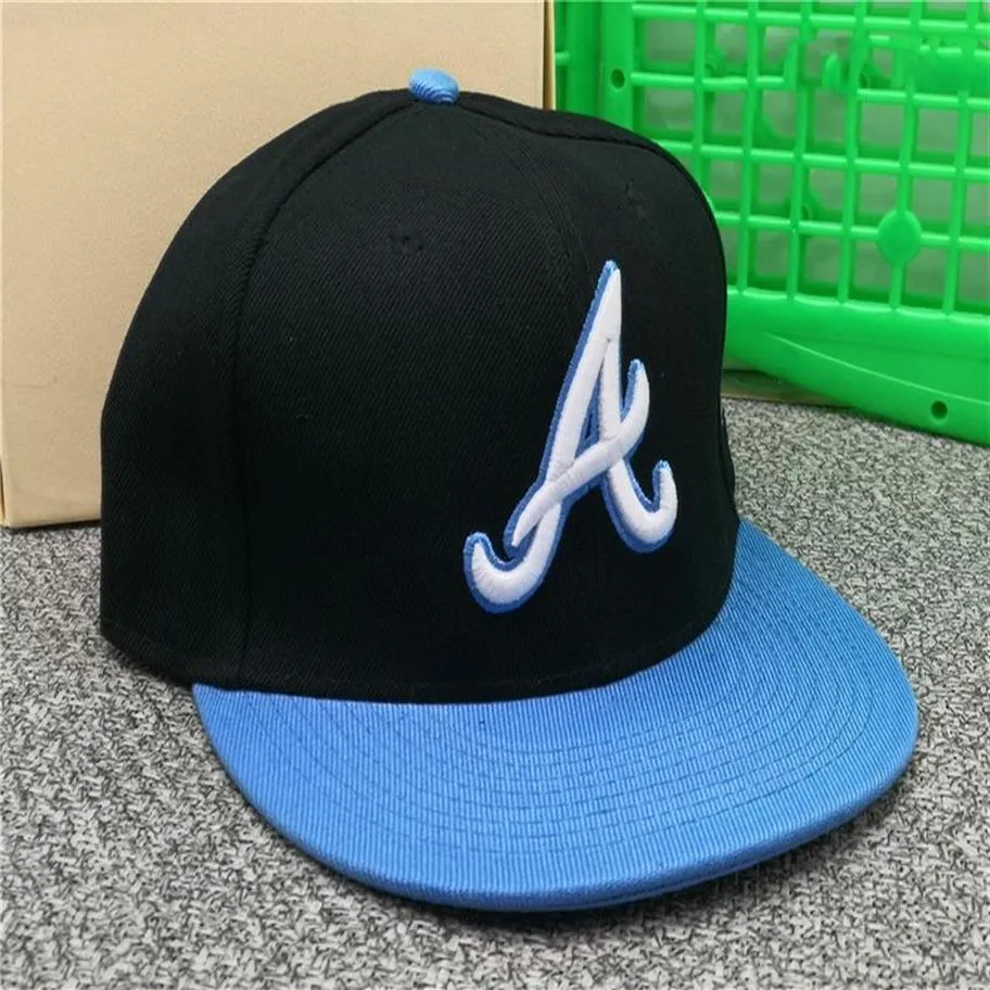 2021 Camiseta Nueva Atlanta Sombreros Hombre Bonita letra un gorras de beisbol vuxen pico plana gorra ajustada hip hop hombres mu267e