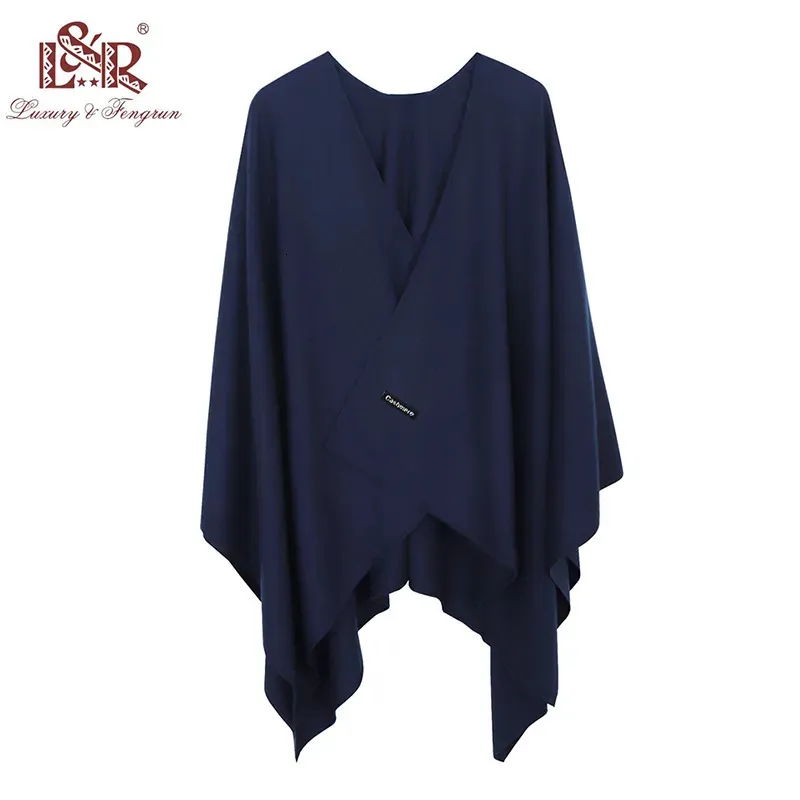 Halsdukar mode kashmir vinter kvinnor poncho halsdukar kvinnor solid sjal cape foulard femme pashmina kvinnlig bufanda mujer sjaal 231010