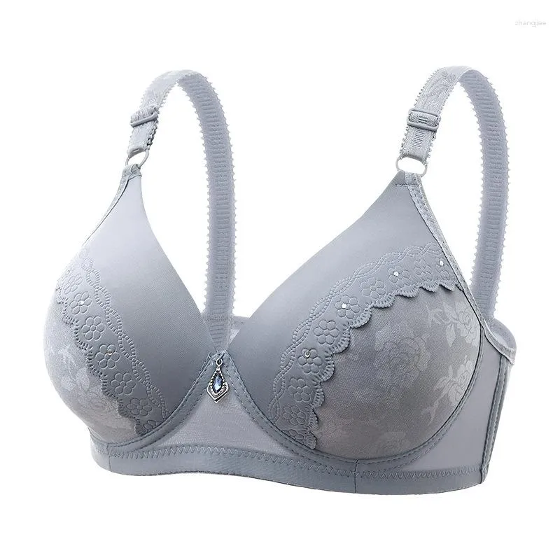 Plus Size Solid Color Emulate Bra Intimate Push Up Underwear For