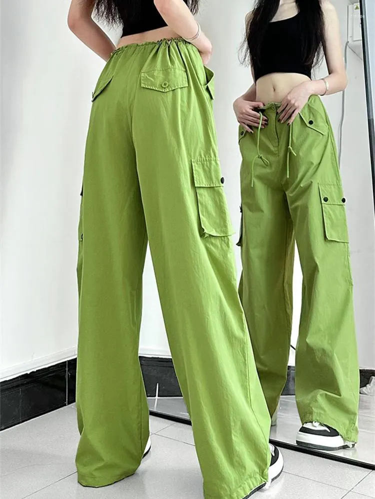 Women's Pants Fashion Baggy Wide Leg Sweatpants Loose High Waist Streetwear Cargo Female Hippie Joggers Trousers Parachute