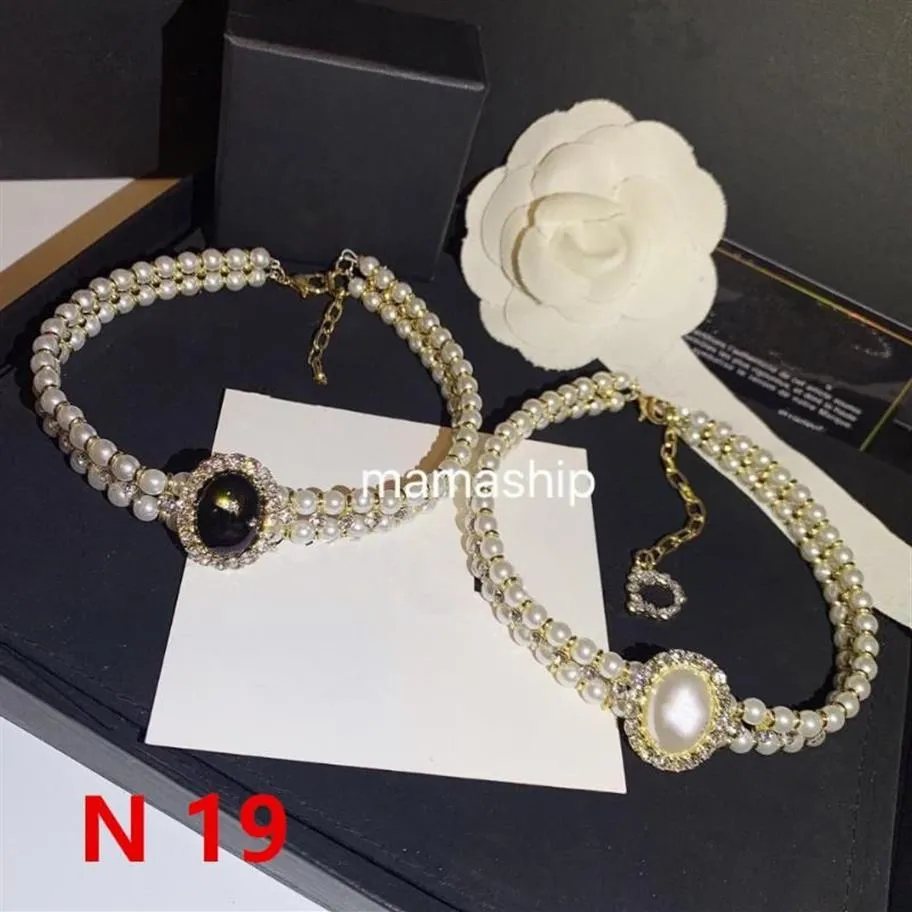 Chokers, zarif Lady Pearl Luxury Barok C Kolye Kadınlar İçin Yüksek Kaliteli Vintage Luxous Jewlry Girl N19303a