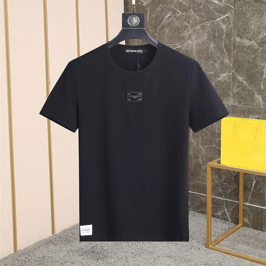 DSQ PHANTOM TURTLE Herren Designer T-Shirt Italienische Mailand Mode Buchstaben Drucken T-Shirt Sommer Schwarz Weiß T-Shirt Männlich Hip Hop Stree299P