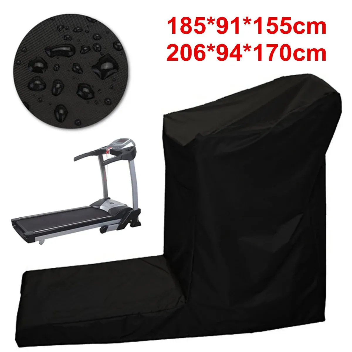 Dust Cover Indoor Outdooor Waterproof Running Jogging Machine Dustproof Shelter Protection Treadmill Cover All-Purpose Dust Covers Black 231007