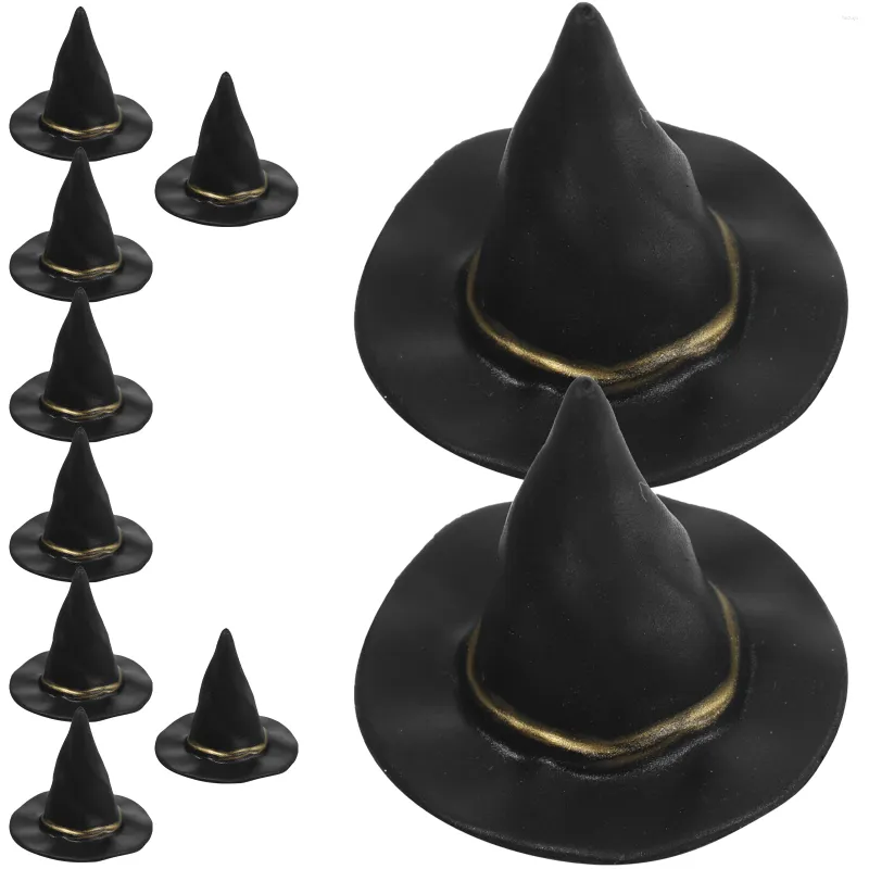 Party Decoration 10 Pcs Tiny Witch Hat Ornament Cake Decorating Small Hats Miniature Dolls Crafts Baby