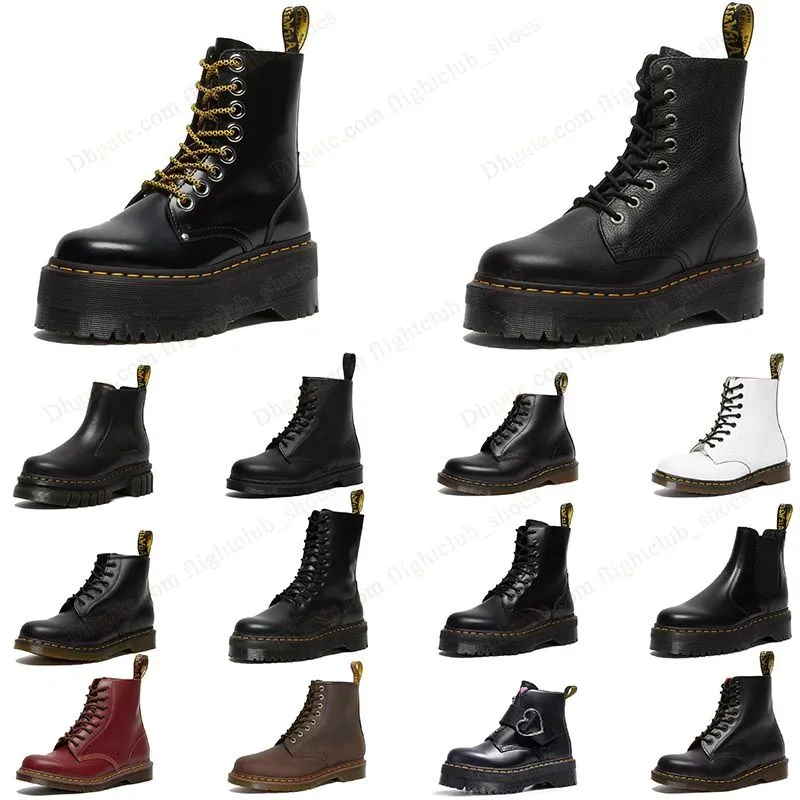 dr martin boot mens doc martens platform Stivali da donna firmati Classic 1460 Smooth Leather Nappa donna Stivaletti alla caviglia con punto giallo famoso mocassino martins stivale invernale