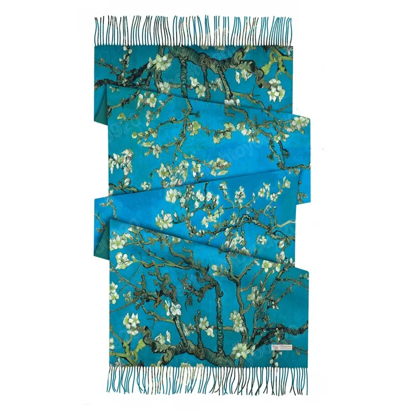 Bufandas – châle chaud d'hiver, joli foulard en cachemire à fleurs Vintage pour femme, couverture Pashmina, étoles Poncho de voyage