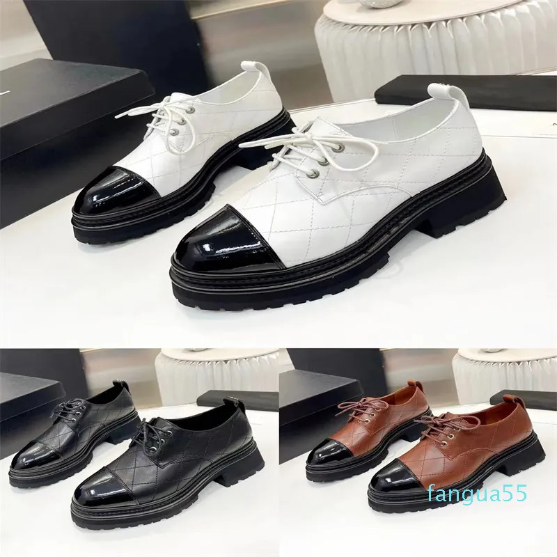 2023 autumn new fashion casual leather round head pure color strap thick sole loafer shoes female tide