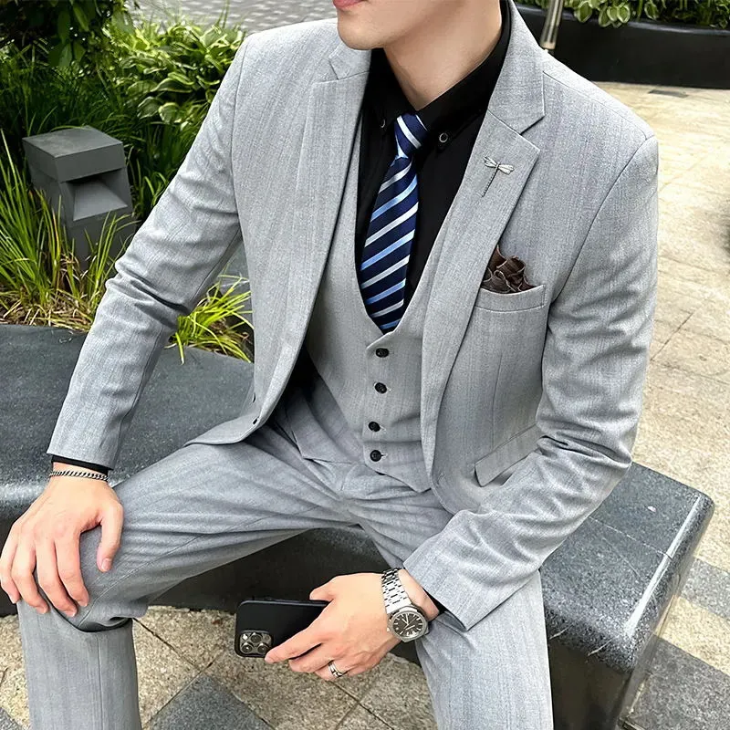 Medium Gray Three-Piece Suit | SPIER & MACKAY