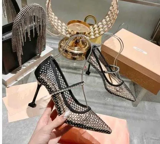 Shoes Small Fragrance Light Mouth Single SColor Matching French Thick Heel Baotou Back Empty High Heels