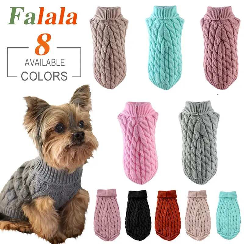 Ubrania odzieżowe psie Chihuahua miękki szczeniak Kitten High Collar Solid Color Design SWEATER Modne ubranie dla psów dla zwierząt domowych 231011