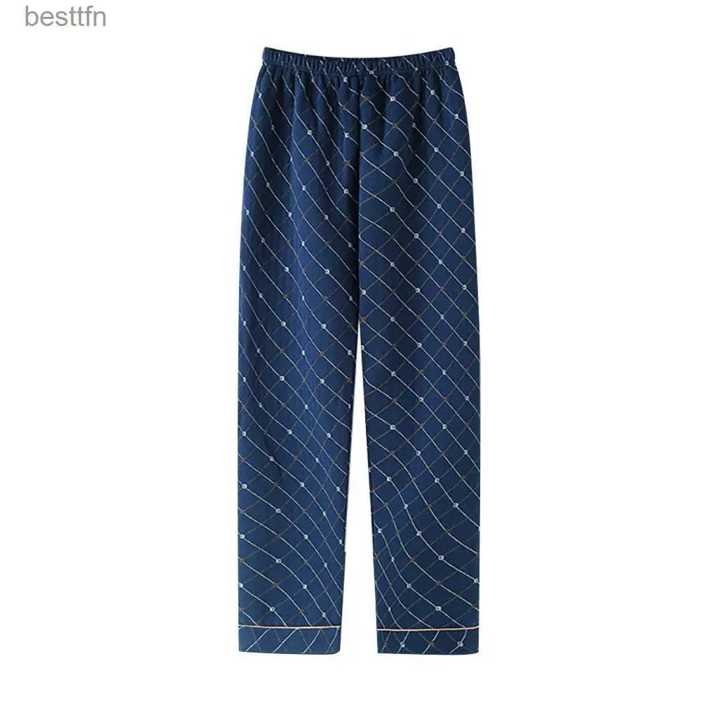 Męska odzież sutowa 6xl 165 kg Extra dużych mężczyzn Pajama Pants Autumn Zima 3-warstwowa 100% bawełniana ciepłe spodnie pj miękkie wygodne spodnie do spanial231011