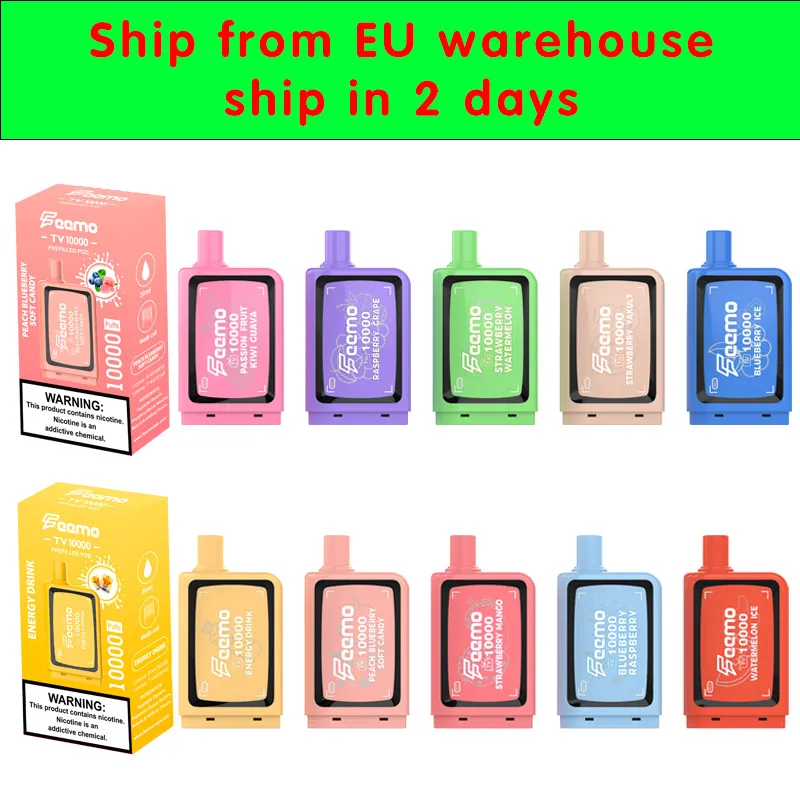 Original 10000 Puffs Disposable Vape Pod Device 10000 puffs Vape Pen box E Cigarette in stock 20ml Prefilled Pod 10 Flavors