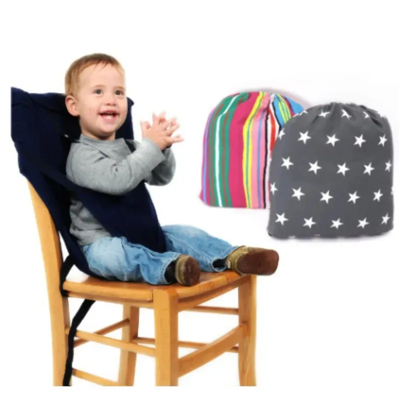 Dining Chairs Seats 1PC Portable Folding Cotton Baby Seat Dining Chair Bag Children Cover Infant Safety Strap Belt Feeding Highchair Storage 231006