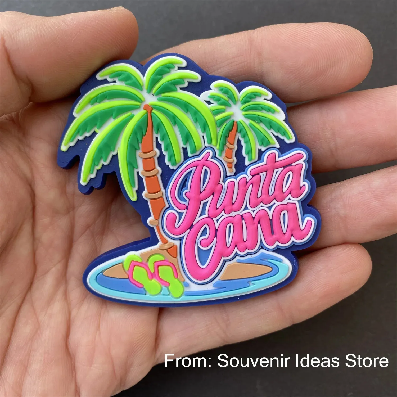 3D Costa Rica Fridge Magnet - Hand Painted Resin Souvenir For Refrigerator Decoration, 2.8x2 Inches