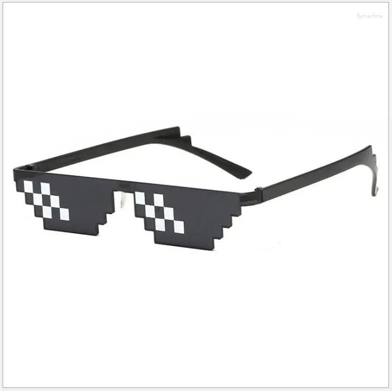 Party Favor Mosaic Pixel Shades Lunettes de soleil à la mode drôles Lunettes de soleil Disco Eye Wear Adulte Enfants Cadeau Cosplay Anniversaire Halloween