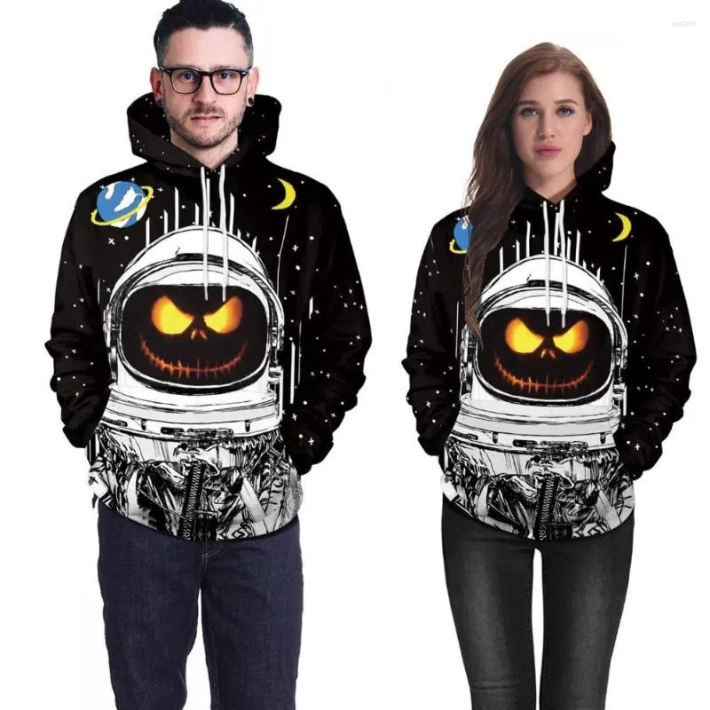 Women's Hoodies 2023 Est Halloween Night Horror Pumpkin Lantern Sweatshirt Coat Party Unisex Costume 3D Printing Ghost Pullover Tops