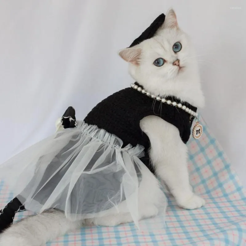 Hundebekleidung, Haustierkleidung, Herbst, Frühling, Mode, Desinger-Kleid, Katze, süße Prinzessin, Gaze-Rock, kleine süße Weste, Yorkshire, Chihuahua, Malteser