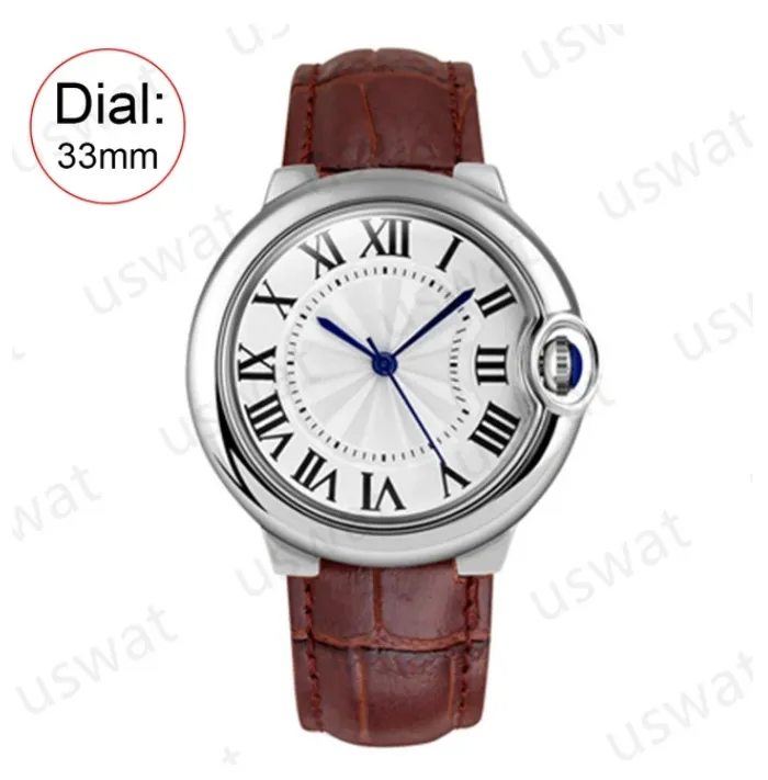 DHgate Womens Quartz Watch Round Bracelet Steel or Leather Band Date Clock 28mm 33mm 36mm 42mm Watches
