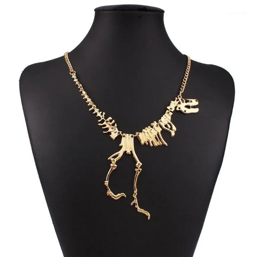 Novo novo estilo punk gótico Tyrannosaurus Skeleton Dinosaur Colars Bone Funky Chande