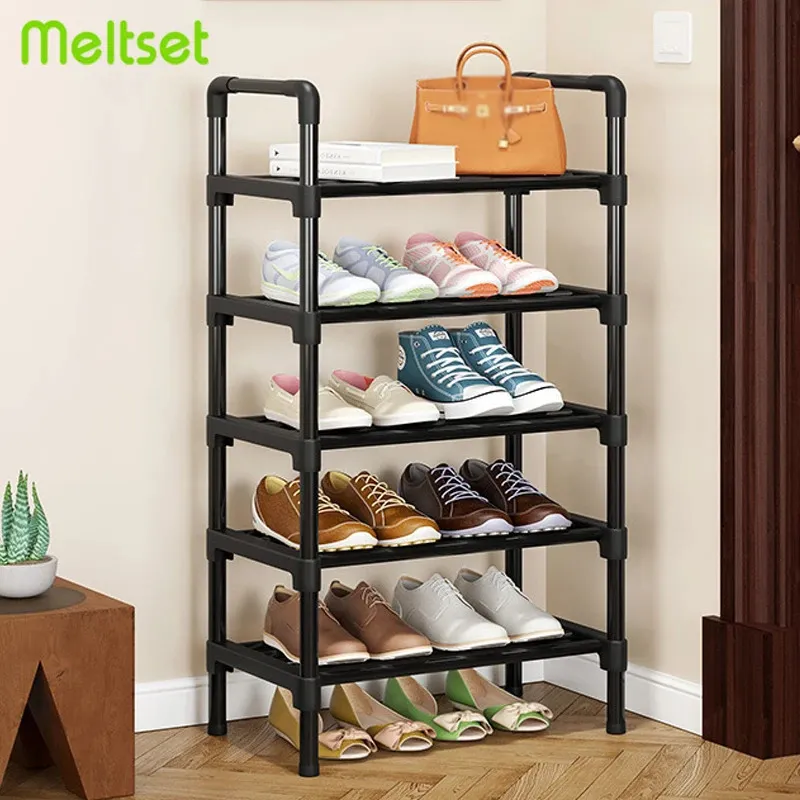 Suportes de armazenamento cremalheiras simples sapato rack multi-camada de metal sapato prateleira economia de espaço para sala de estar sapatos gabinete organizador suporte 231010