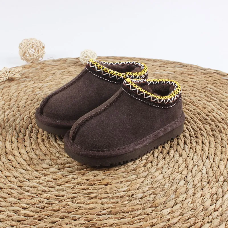 Tasman Slippers Toddler Plush Slide Australia Snow Children Shoes Winter Kids Boots Classic Mini Boot Baby Fur Booty_voghion.com