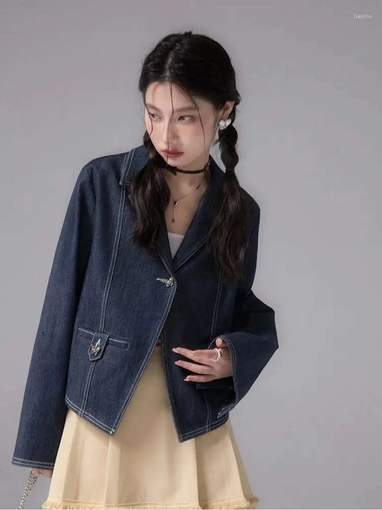 Vestes Femmes Harajuku BF Streetwear Denim Veste Vintage Design Lâche Jean Manteau Femmes Hip Hop Haute Qualité À Manches Longues Américaine Outwear