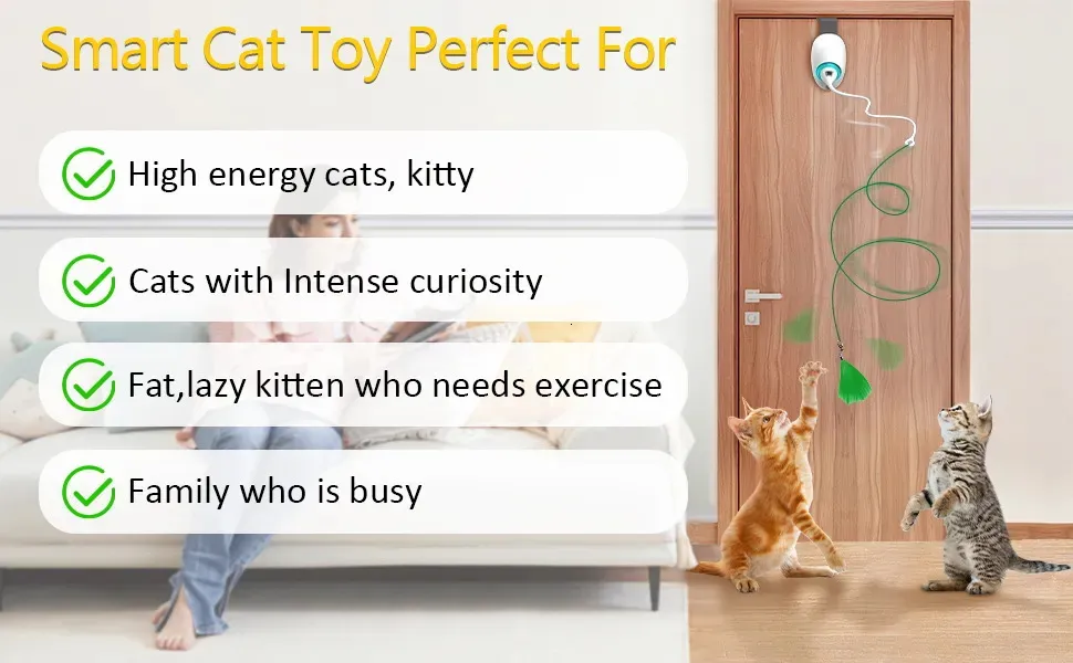 Cat Toys Electric Automatic Teaser Rope Interactive... From Bao10, $11. ...