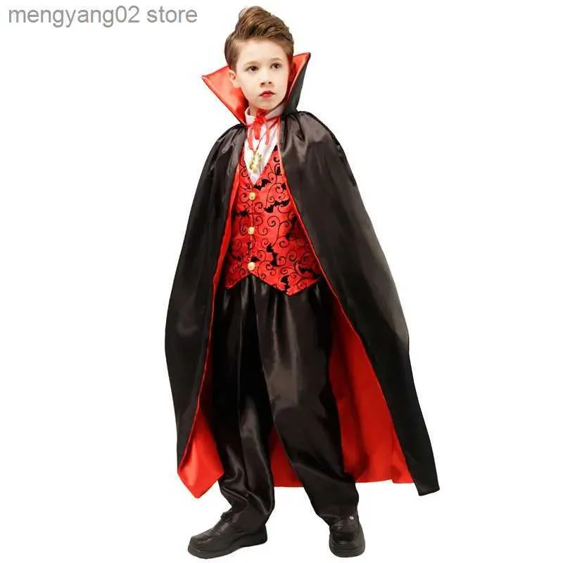 Thème Costume Effrayant Vampire Dracula Garçons Fantasia Halloween Cosplay Carnaval Fête Enfants Enfant Earle Dracula Gothique Vampire Venez T231012