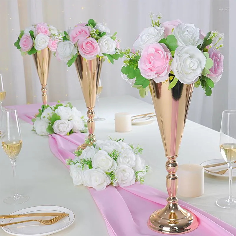 Metal Trumpet Vase, Vases For Centerpieces