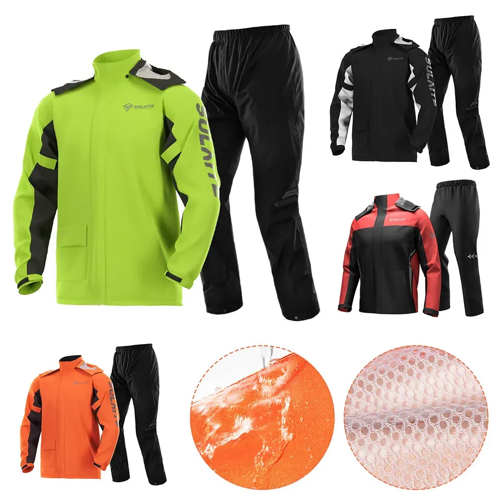 SULAITE moto imperméable hommes moto combinaison de pluie ultra-mince manteau Camping pêche veste imperméable pour motocycliste cavalier 231010