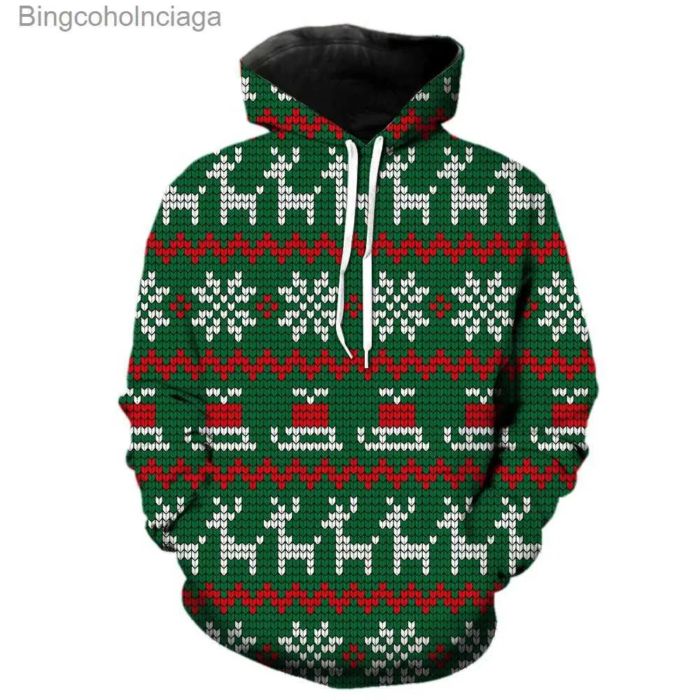 Kvinnors hoodies tröjor Santa Claus Christmas Tree Men's Hoodies Teens Casual 3D Print Unisex 2022 Hot Sale Streetwear With Hood Jackets Overdimensionerade Cooll231011