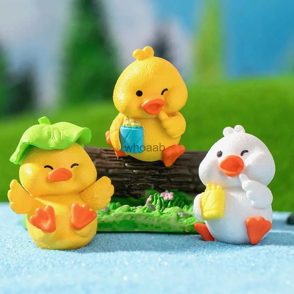 Mini Duck Resin Garden Decoration Set Tiny Ducks Landscape Statue