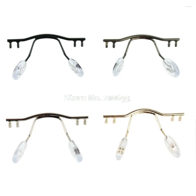 Solglasögon ramar 1 st glasögon bryggglasögon näsdyna arm metall rimless optisk ramhållare glasögon tillbehör