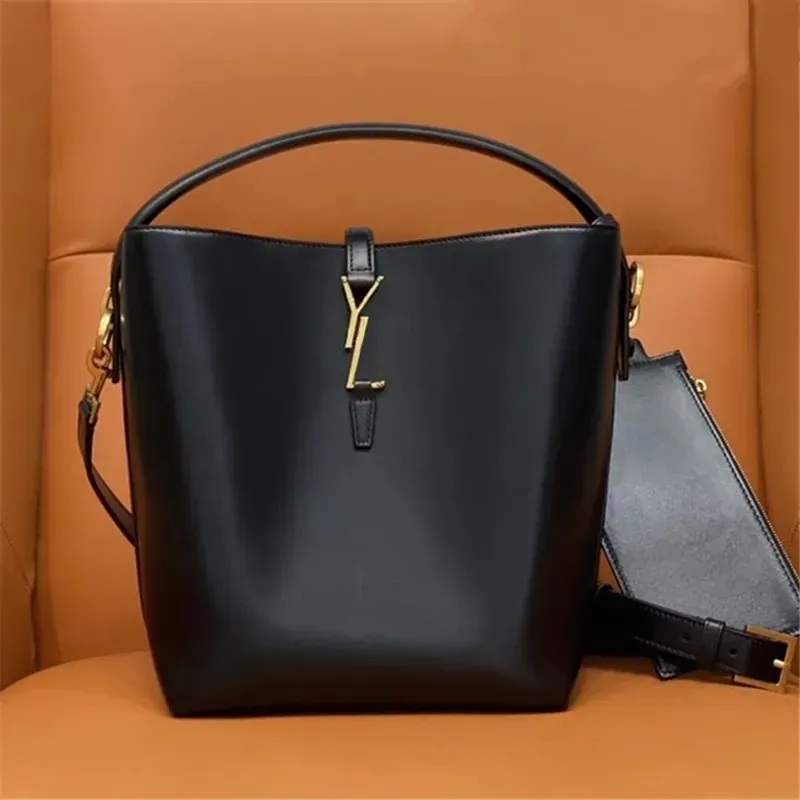 Designer Bag Shiny Leather Bucket Bag Crossbody Tote 2-in-1 Mini Purse Shoulder Bags Women Bags High Quality Luxurys Handbags Shoulder Bag