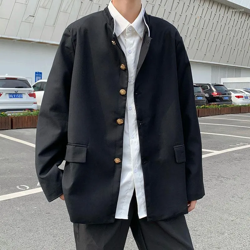 Abiti da uomo 2023 autunno giacca casual stile cinese abito piccolo versione coreana uniforme studentessa cappotto di moda giovanile