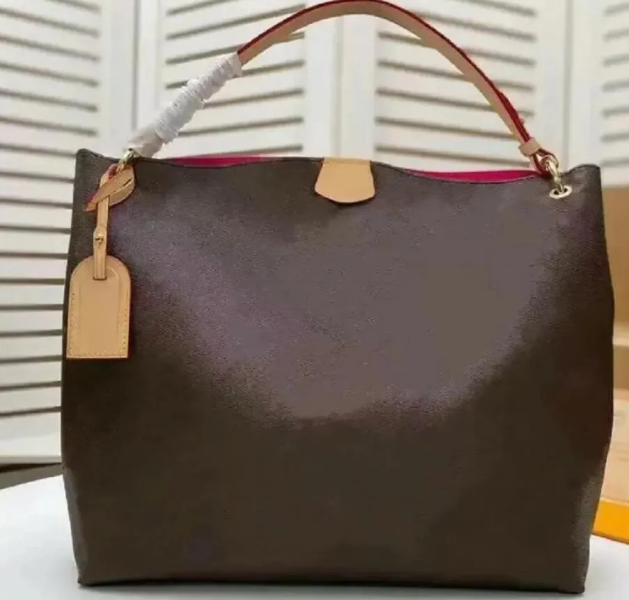 GRACEFUL Hobo Classic Leather Handbag For Women Single Handle Tote Brown Bags With Handles 39x12x34cm From Purse888 23.22 DHgate.Com