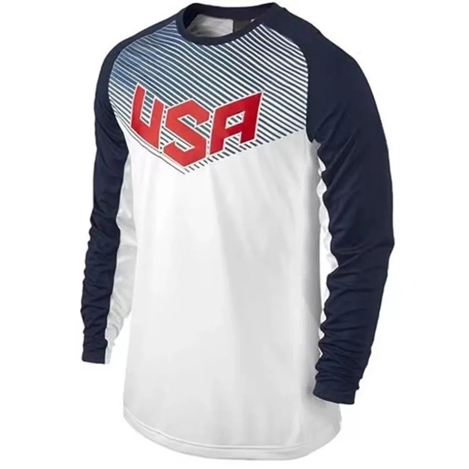 Neues USA-Basketballnationalmannschafts-Sporttrainings-Pullover-Pullover-Designer-Mode-T-Shirt Herrenfarbe Rundhals-Langarm-T-Shirt Gym192t