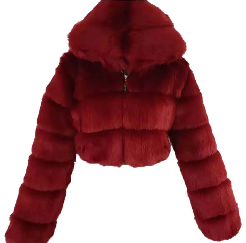 Kış giysileri sıcak lüks sahte kürk kabarık tüylü ceketler kadınlar için kürk ceket kadın paltoları artı beden giyim 5cyl8