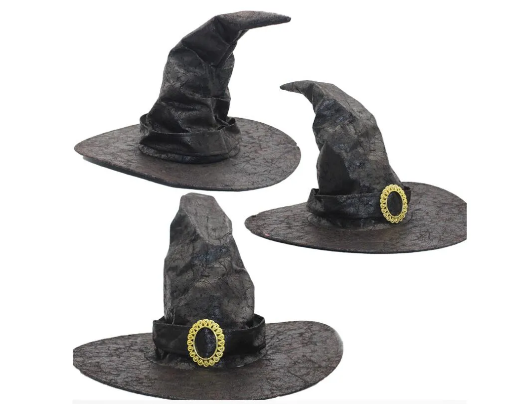 2023 fashion hot unisex Wide Brim Hats high quality Campaniform Halloween witch black ring hat