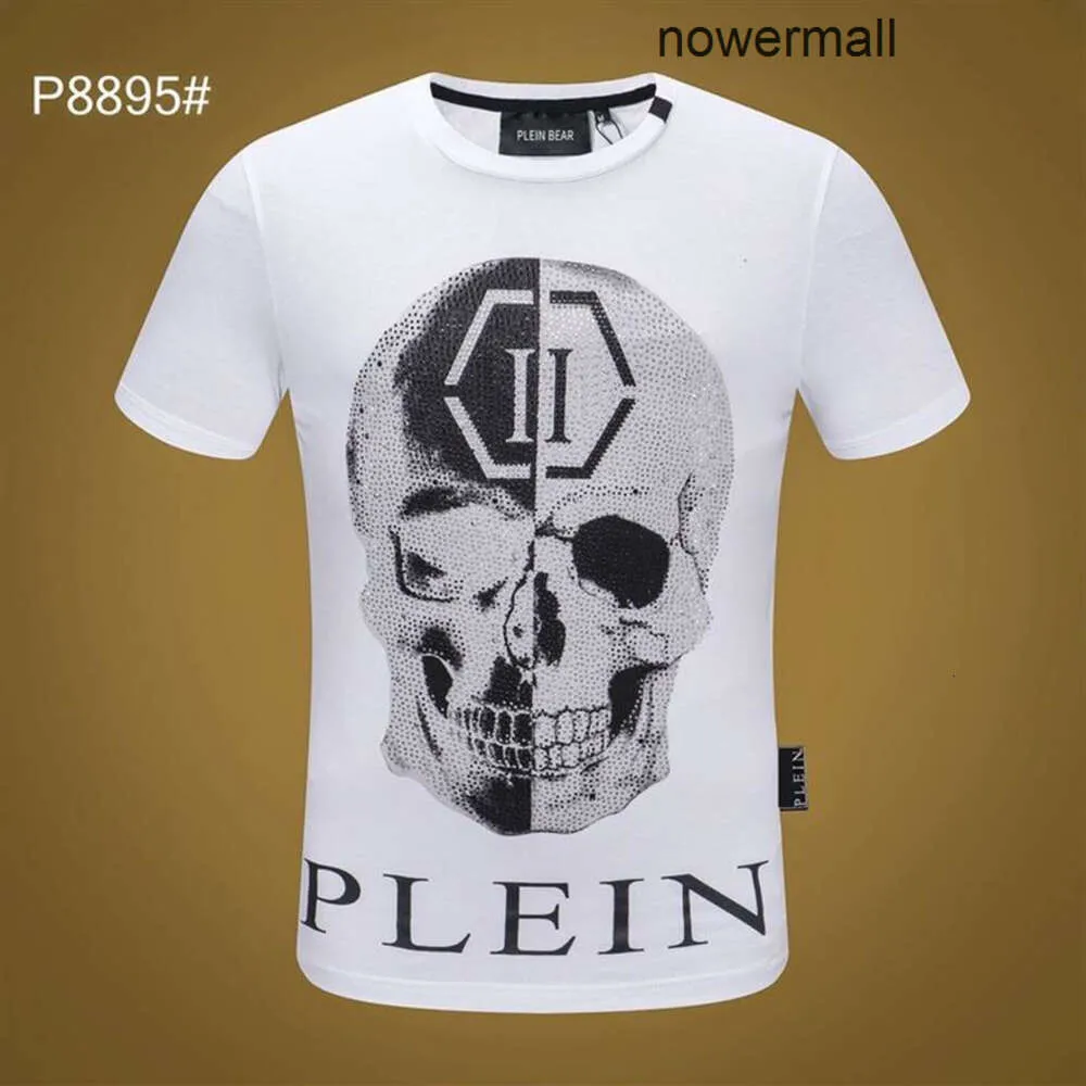 Skull PP Bear T Shirt Mens Designer Tshirts Clothing Rhinestone Plein Men Thirts Classical Hip Hop Streetwear TS204S Philipps ZB37