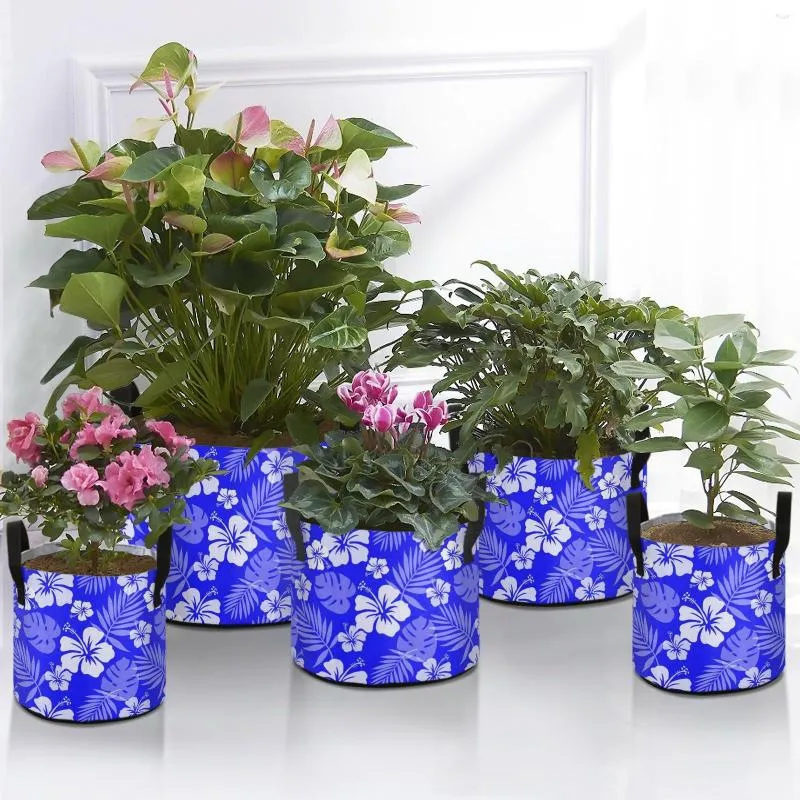 Storage Bags Fashion Planting Bag Floral Print Potato Fabric Vegetable Seedling Growing Pot Garden Tools 1-15 Gallon Eco-Friendly Grow