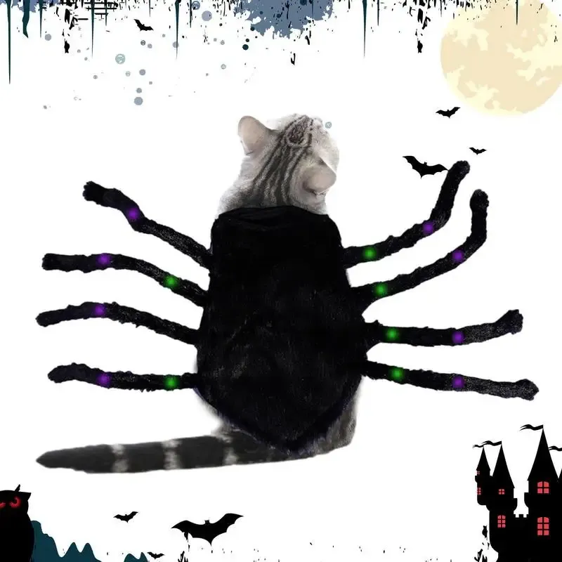 Katzenkostüme, Katzenspinne, Cosplay für Halloween, verstellbares Spinnen-Cosplay mit gruseligen, pelzigen Beinen, Motto-Party-Zubehör für Po-Requisiten 231011